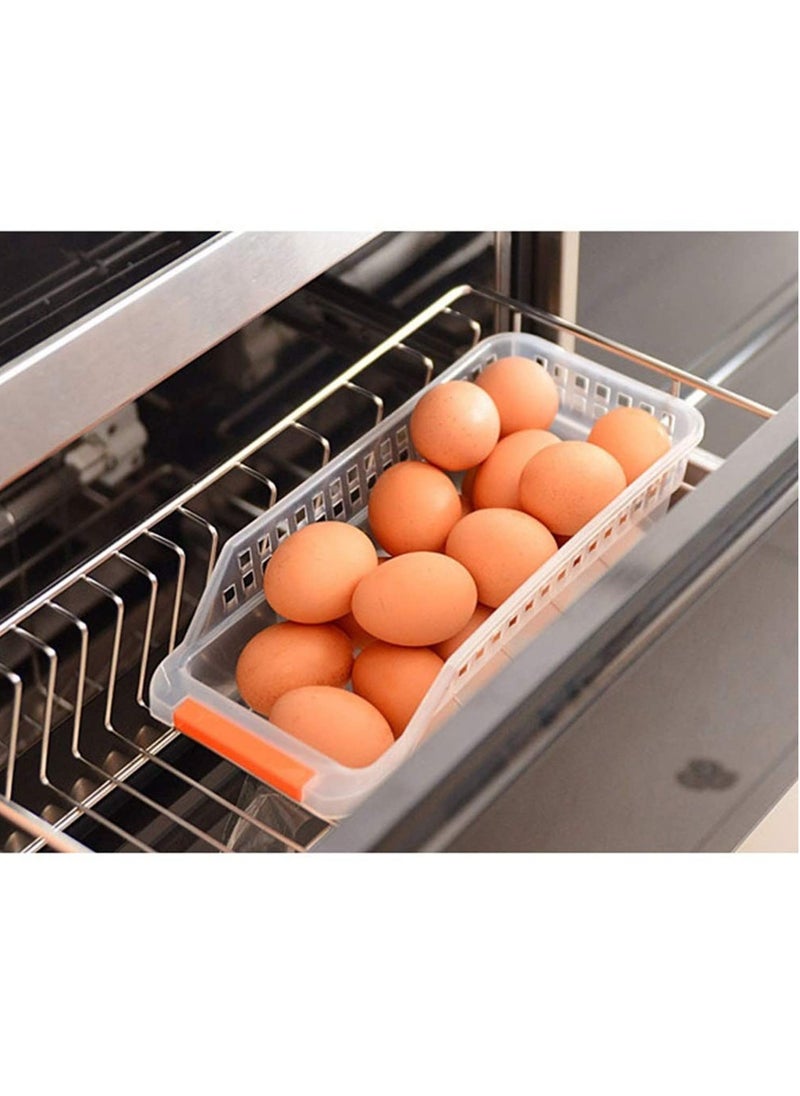 SKY-TOUCH 4PCS Refrigerator Organizer Baskets, Ideal for Fridge and Freezer Organization and Counter Food Containers, Assorted Colors  - Image 2