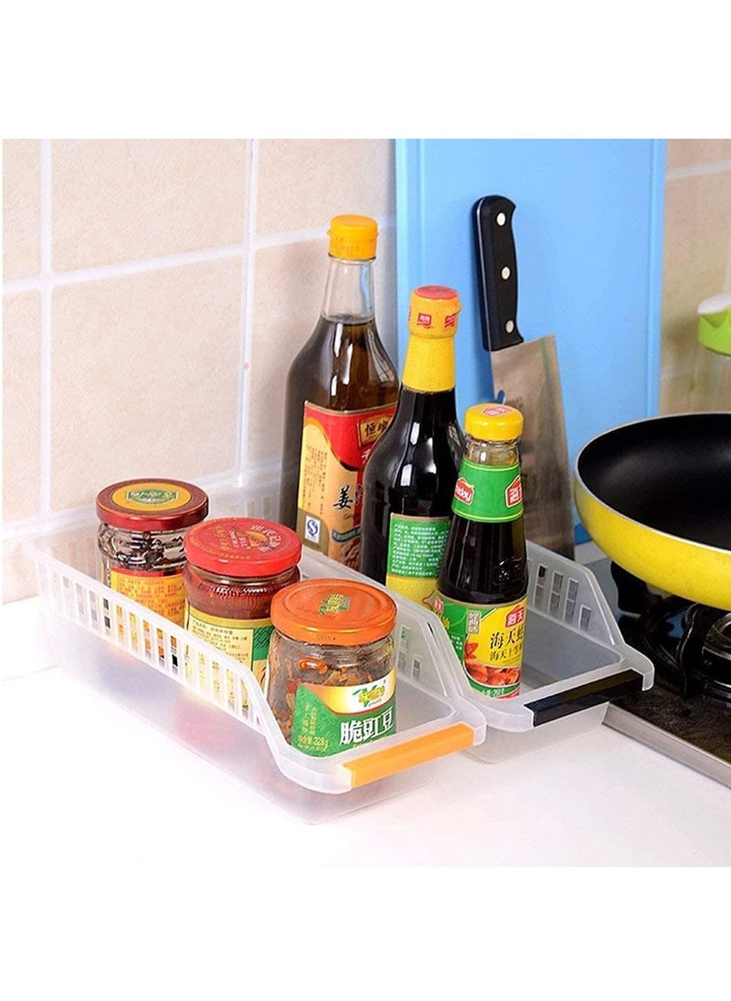 SKY-TOUCH - 4PCS Refrigerator Organizer Baskets, Ideal for Fridge and Freezer Organization and Counter Food Containers, Assorted Colors - Image 1