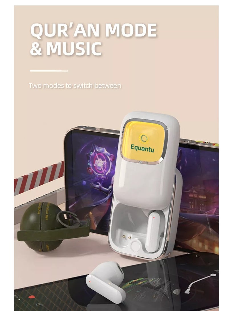 Equantu British Muslim Wireless Bluetooth Earphone with Smart Quran Speaker - Image 2