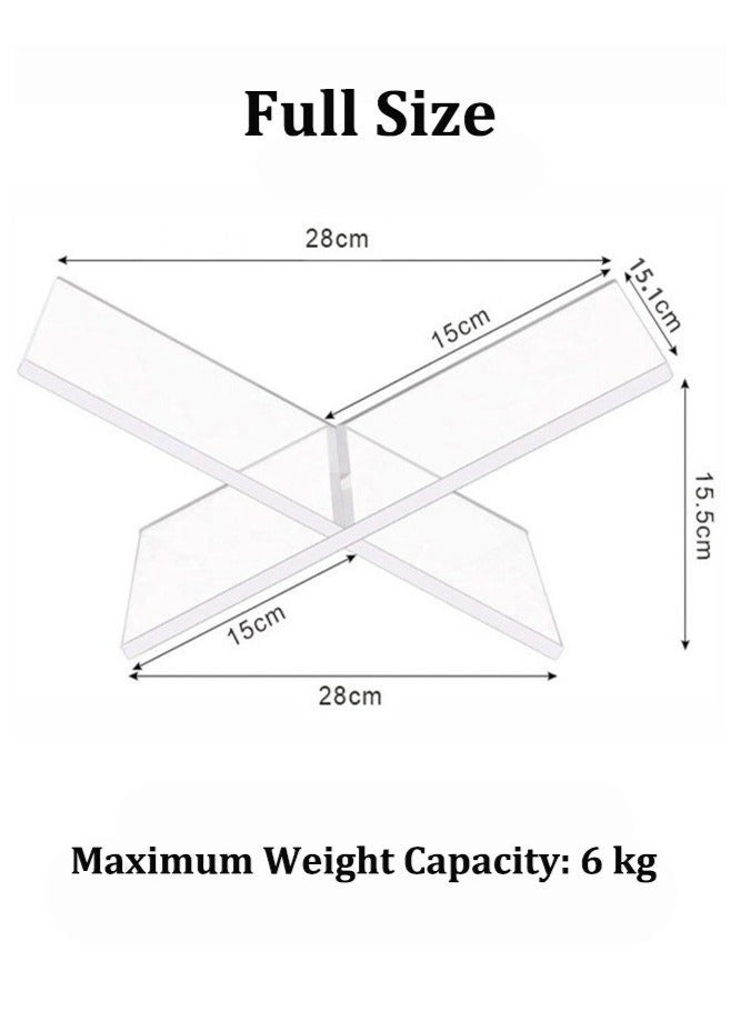 Bukela Medium Acrylic Book Stand 28x 15.1x 15.5 CM Opening Book Holder, Widen and Thicken Bookstand Display Stand for Quran, Cookbook, Art Book, Magazine and Textbook, Coffee Table Book Stand - Image 2
