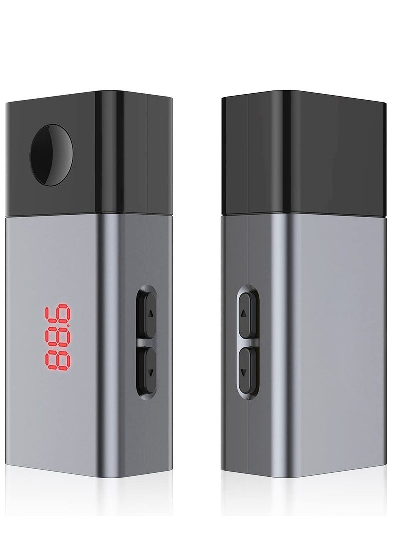 م transmitter FM بلوتوث، محول راديو بلوتوث لاسلكي للسيارات، معدّل FM لاستقبال الموسيقى مع شاحن USB لجميع الهواتف الذكية ومشغلات الصوت (1 قطعة) - Image 1