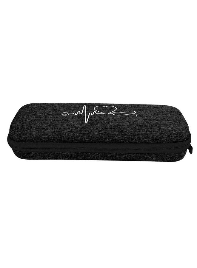 xuuyuu Stethoscope Organizer,Shockproof Stethoscope Eva Storage Case Portable Stethoscope Travel Carrying Bag With Inner Mesh Pocket For Stethoscope (Black)  - Image 1