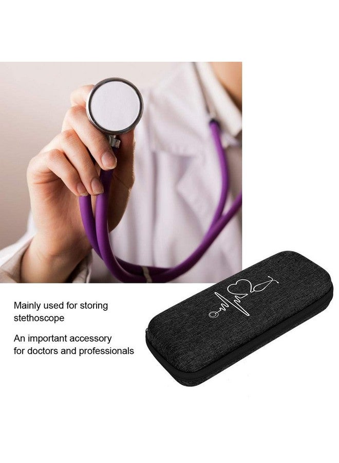 xuuyuu Stethoscope Organizer,Shockproof Stethoscope Eva Storage Case Portable Stethoscope Travel Carrying Bag With Inner Mesh Pocket For Stethoscope (Black)  - Image 4