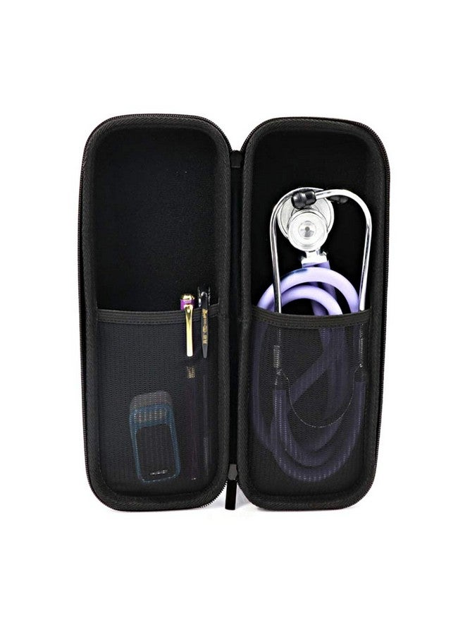 xuuyuu Stethoscope Organizer,Shockproof Stethoscope Eva Storage Case Portable Stethoscope Travel Carrying Bag With Inner Mesh Pocket For Stethoscope (Black)  - Image 3