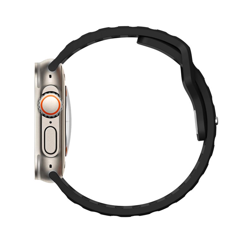 DONEGANI UC1 Sport Band for Apple Watch Bands Ultra 2 49mm, Series 10 46mm, 9 8 7 45mm 41mm, SE 6 5 4 44mm 40mm, 3 2 1 42mm 38mm Men Women iWatch, Strap Silicone, Black - Image 4