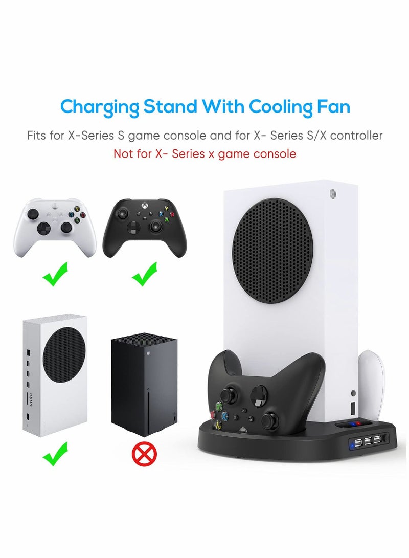 Y&D Vertical Charging Stand for Xbox Series S Controllers with Cooling Fan, LED Indicator, and 3 USB Hubs - Image 5