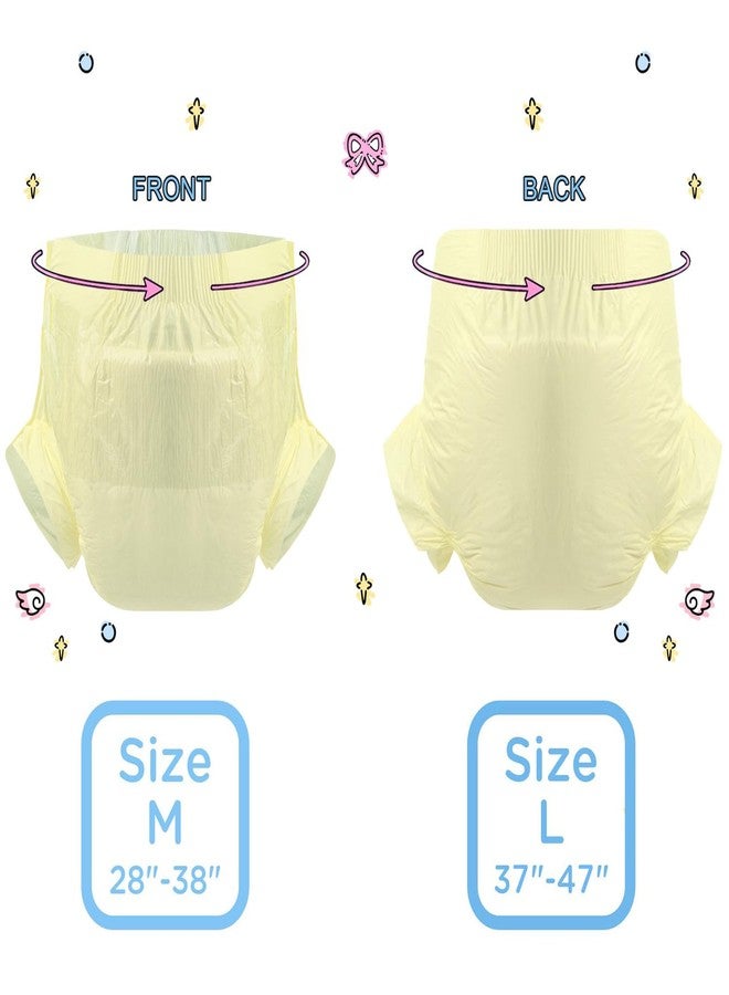 CutiePlusU Disposable Adult Diaper Heavy Absorption Dry Surface Adult Diapers All Night- Yellow 10 Pieces (Medium 28"-38") - Image 4
