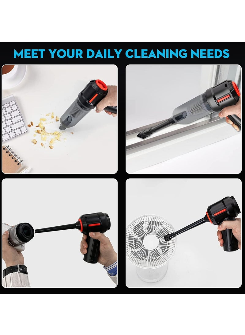 Generic Compressed Air Duster Mini Vacuum Keyboard Cleaner 3-in-1 New Generation Canned Air Spray Portable Electric Air Can Cordless Blower Computer Cleaning Kit - Image 5