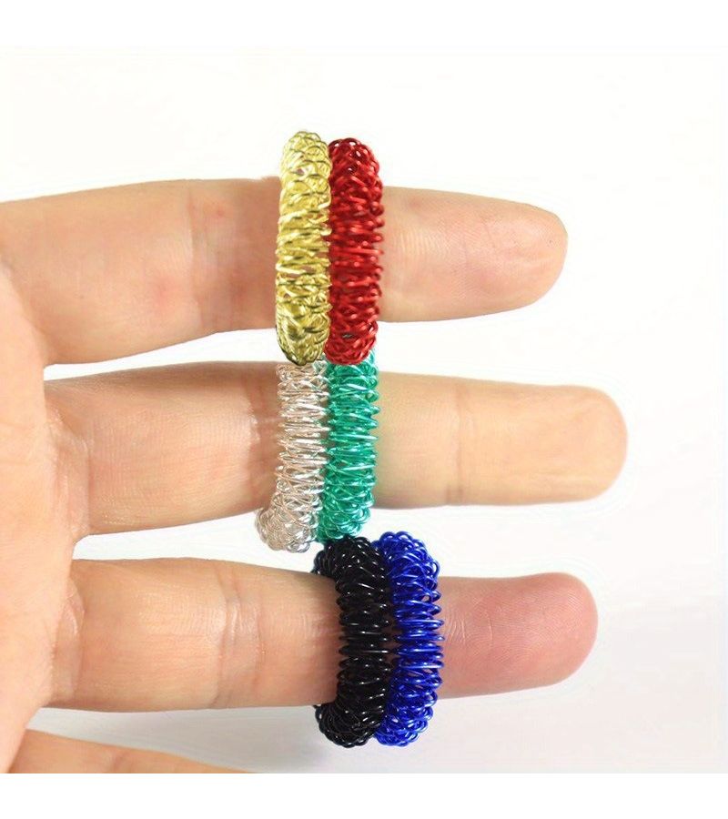 11 Random Color Finger Massage Rings For Muscle Relaxation Stress - Image 5