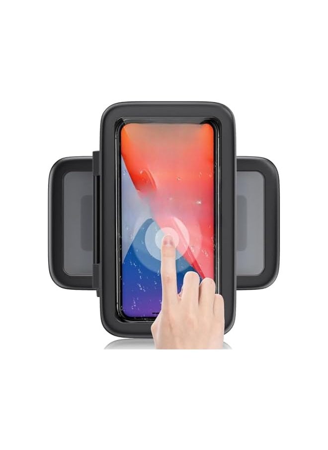 The White Shop THE WHITE SHOP Shower Phone Holder 480 Rotation Phone Stand Case Mount for Bathroom Batheub Kitchen Wall Mirro (Color : Black)  - Image 1