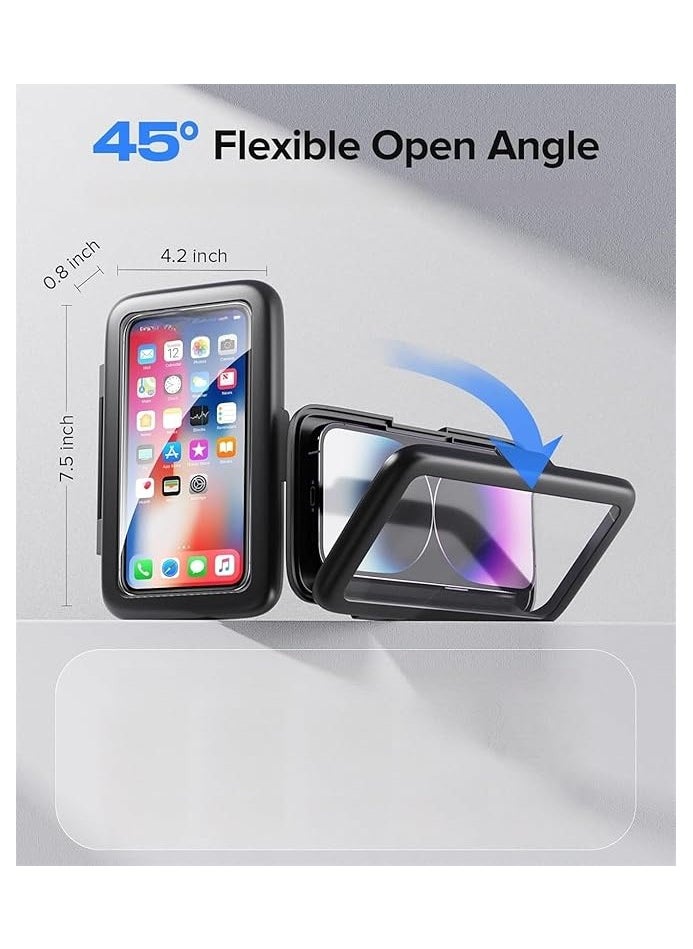 The White Shop THE WHITE SHOP Shower Phone Holder 480 Rotation Phone Stand Case Mount for Bathroom Batheub Kitchen Wall Mirro (Color : Black)  - Image 2