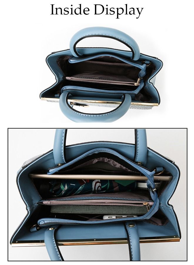 DUNISO 3 Pieces Shoulder Bag Set for Women Multipurpose Faux Leather Vintage Crossbody Bag Clamshell Design Small Purse Mini Card Holder for Ladies Fashion Travel Tote Bag Handbags - Image 5