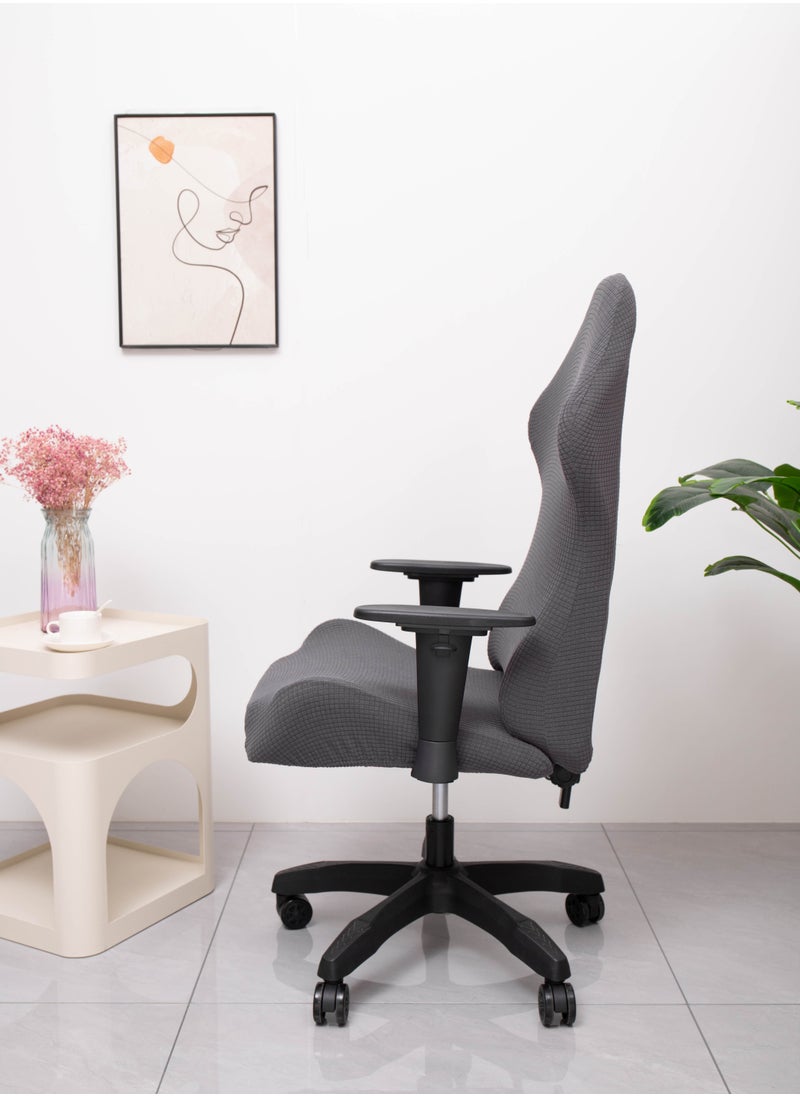 Generic Gaming Chair Covers Slipcovers with Armrest Covers,Stretch Game Computer Office Desk Chair Cover Protector,Soft Polyester Fabric,Rotating Armchair Covers,Without Chair  - Image 2