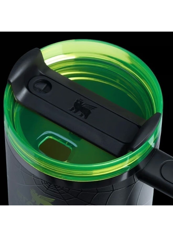 Stanley Halloween Quencher H2.0 FlowState Tumbler 40 OZ | Premium Insulated Travel Cup with Handle, Leak-Resistant Lid & Reusable Straw | Double-Wall Stainless Steel Water Bottle for Hot & Cold Drinks | Festive Black & Neon Green Design | Spill-Proof, Travel-Friendly Hydration Mug for Gym, Office, Outdoor & Daily Use | Durable Construction, Easy Grip Handle, Large Capacity | Perfect Halloween Gift for Coffee, Tea, Smoothies & Water Lovers - Image 3