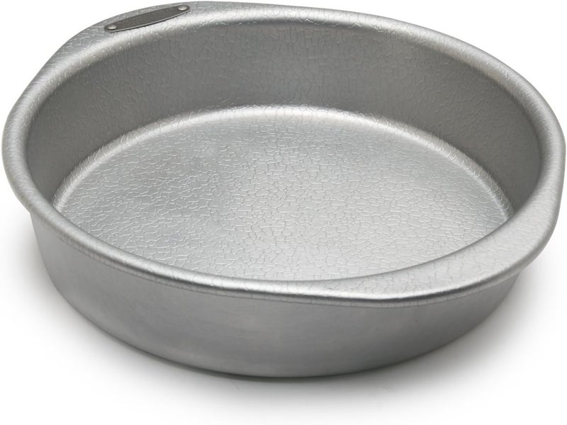Doughmakers 9" Round Cake Commercial Grade Aluminum Bake Pan, Silver - Image 1
