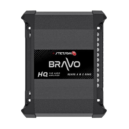 Stetsom Bravo HQ 400.4 - Multichannel Car Audio Digital Amp, 2 Ohms Stable - 400 Watts RMS 4 Independent Channels, Variable Crossover, Full Range, Car Stereo ds Bridge Speakers 400x4 RCA & High Input - Image 2