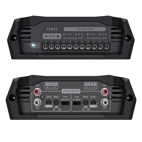 Stetsom Bravo HQ 400.4 - Multichannel Car Audio Digital Amp, 2 Ohms Stable - 400 Watts RMS 4 Independent Channels, Variable Crossover, Full Range, Car Stereo ds Bridge Speakers 400x4 RCA & High Input - Image 5