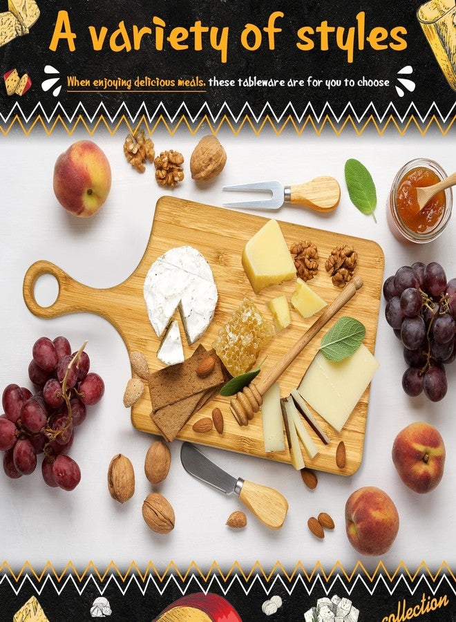 Gosodeny 6 Set Christmas Gifts Bridal Shower Favor Bamboo Wooden Square Cheese Board Gift Set Cheese Knives Mini Cutting Board Bulk Set Tags and Boxes Christmas Party Neighbor Xmas Baking Supplies Decoration - Image 3