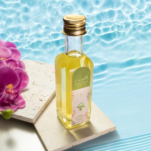 CAMIA - Organic Cold Pressed Olive Oil for Hair & Skin | Helps Manage Variety of Skin Problems Including UV Damage | Strengthen Hair Roots | Deeply Moisturizes Skin | 100 ML Glass Bottle - Image 3