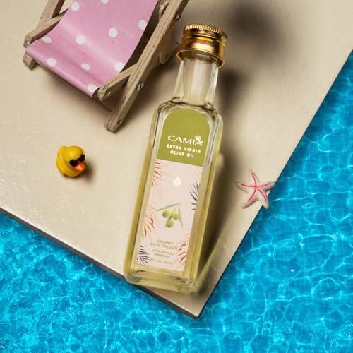 CAMIA - Organic Cold Pressed Olive Oil for Hair & Skin | Helps Manage Variety of Skin Problems Including UV Damage | Strengthen Hair Roots | Deeply Moisturizes Skin | 100 ML Glass Bottle - Image 2