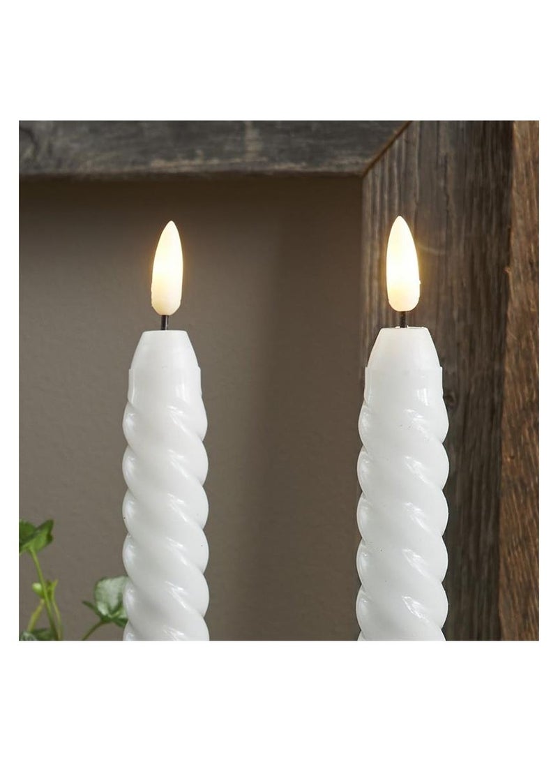 Spaceshoop Electronic Lighting Candle with Remote Stone Technology Bright White 2pcs - Image 1