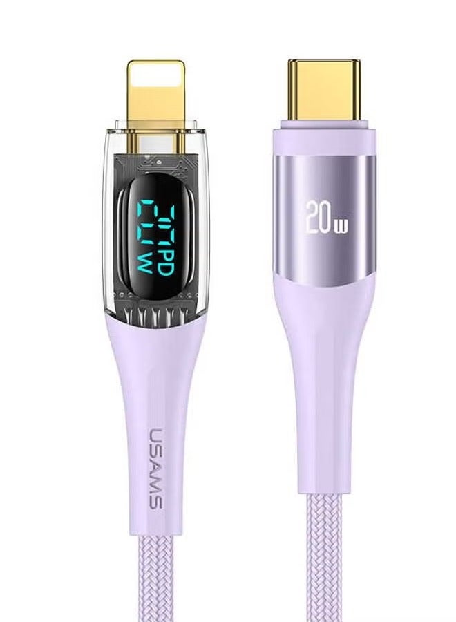 Usams iPhone Cable 2M USB C to Lightning Fast Charging Wire Braided Cord 20W Fast PD Charge for iPhone 14/14 Plus/ 14 Pro/14 Pro Max/iPhone 13/12/11/XS/Pro Max /Pro/Mini/SE/ ipad 9 - Image 1