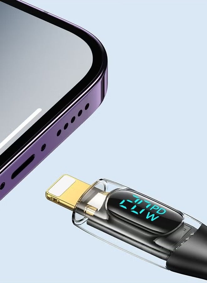 Usams iPhone Cable 2M USB C to Lightning Fast Charging Wire Braided Cord 20W Fast PD Charge for iPhone 14/14 Plus/ 14 Pro/14 Pro Max/iPhone 13/12/11/XS/Pro Max /Pro/Mini/SE/ ipad 9 - Image 4