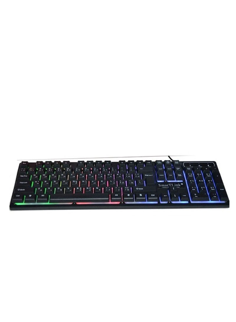 SmartLink SL7002KB Gaming Keyboard - Black Edition: An 87-key mechanical gaming keyboard with customizable mechanical switches that is built to last with superior durability and responsiveness. The me - Image 1