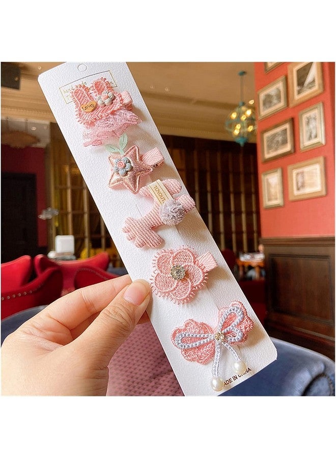 SUN Ring SUNRING Hair Clips for Girls Accessories - 6 Pcs Fabric Covered Non-Slip Alligator Clip, Hair Barrettes for Women Pink Hair Accessories for Girls Toddler Kids & Teens (Pack of 12, Pink) - Image 1