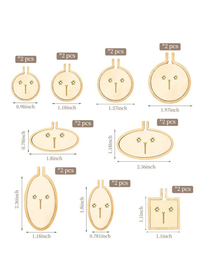 ZOCONE - 18 Packs Mini Embroidery Hoops Small Ring Tiny Embroidery Hoops Wood Round Embroidery Hoops Oval Embroidery Hoops For Diy Embroidery Necklace Jewelry Pendant And Keychain - Image 1