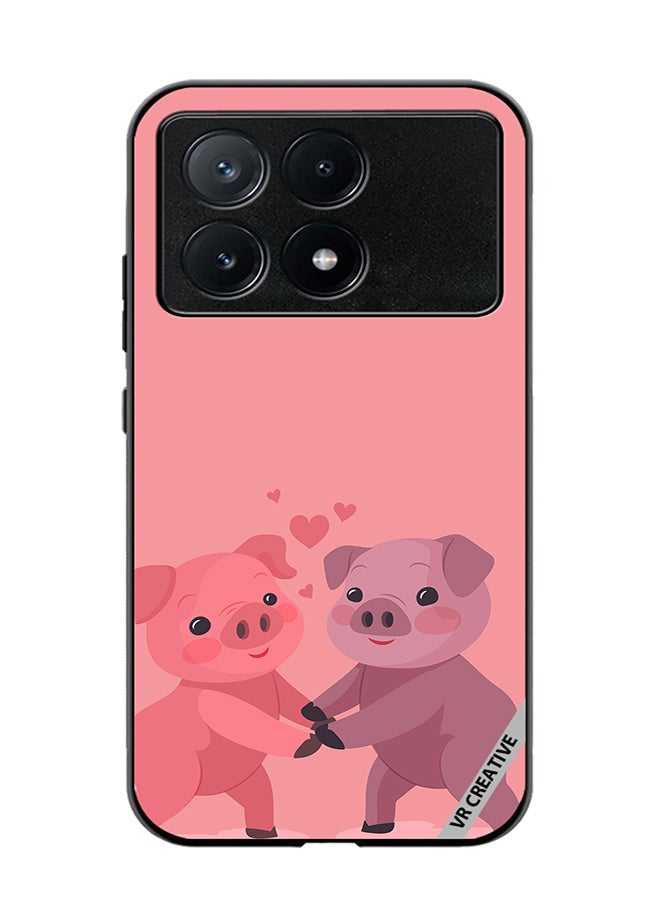 VR CREATIVE Protective Case Cover For Xiaomi Poco X6 Pro Love Pig Design Multicolour - Image 1