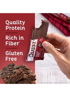 Quest Nutrition Chocolate Brownie Protein Bars, High Protein, Low Carb, Gluten Free, Keto Friendly, 12 Count  - Image 3