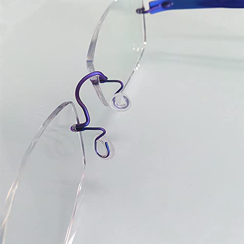 BEHLINE Push in Eyeglass Nose Pads,2 Pairs Snap in Glasses Replacement Nose Piece,Soft Silicone Nose Bridge Pads Clear Anti-Slip Nose Guard - Image 2