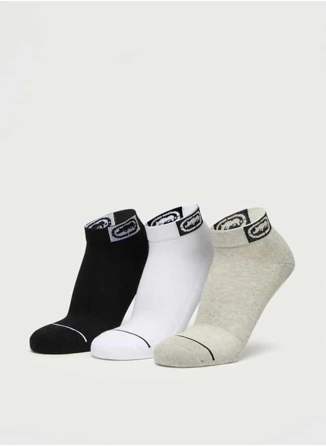 Ecko Unltd. Set of 3 - Ecko Unltd Logo Print Ankle Length Socks