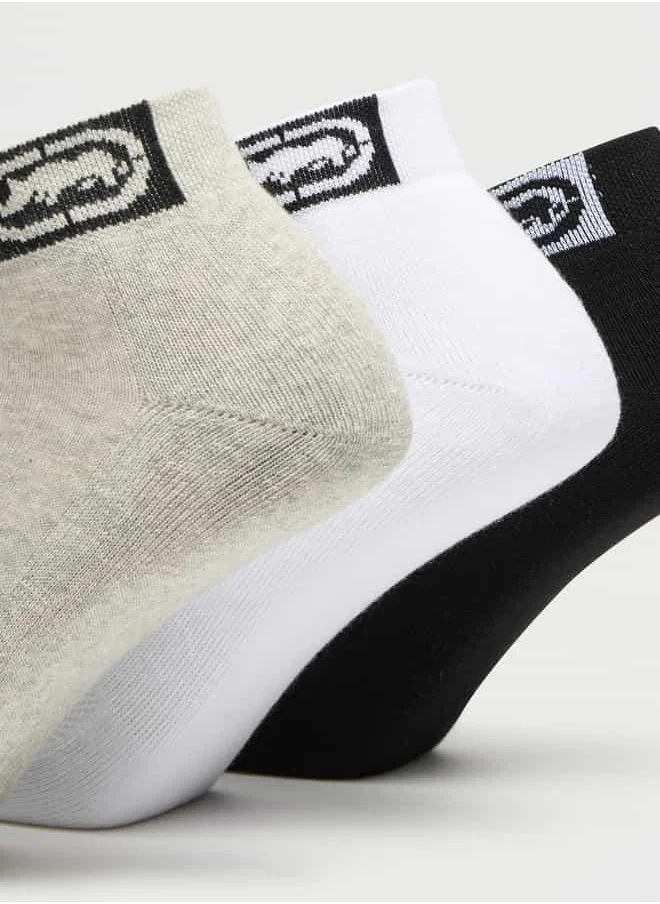 Ecko Unltd. Set of 3 - Ecko Unltd Logo Print Ankle Length Socks