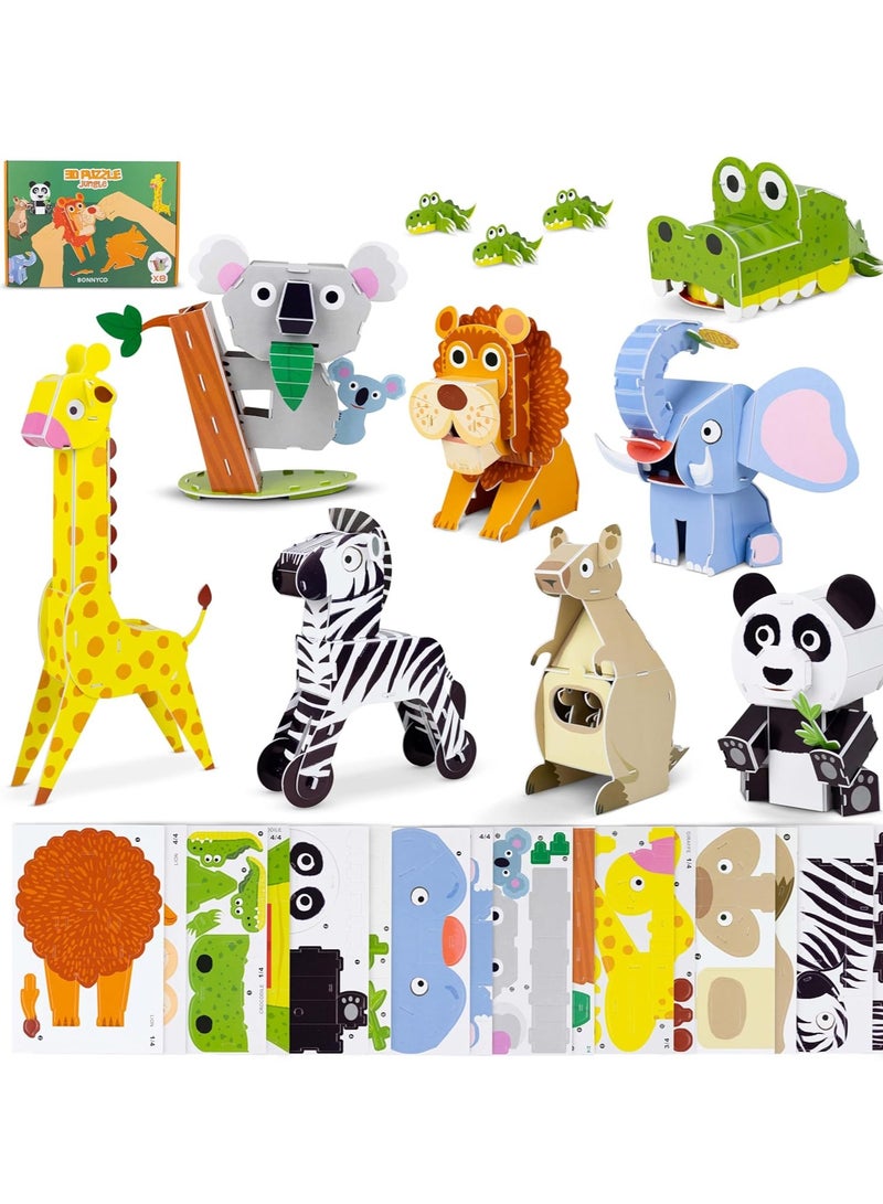 CHU DAI 25 Pcs 3D Cartoon Puzzles, Educational 3D Cartoon Puzzle for Kids Ages 4-10, Birthday Gift - Image 1