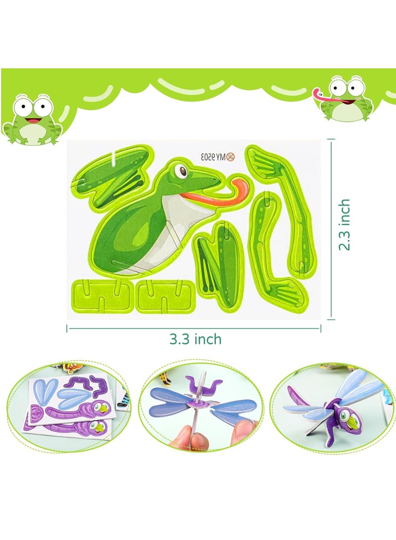 CHU DAI 25 Pcs 3D Cartoon Puzzles, Educational 3D Cartoon Puzzle for Kids Ages 4-10, Birthday Gift - Image 2