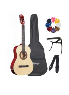 34” Classical Guitar with Nylon Strings Acoustic Guitar with Truss Rod for Beginner Professional with Bag, Capo Straps and Picks (Natural) - pzsku/Z371AFDC245CABA9334F3Z/45/_/1703937129/2cd8d9a9-8969-40a9-bf67-821c811dbc5d