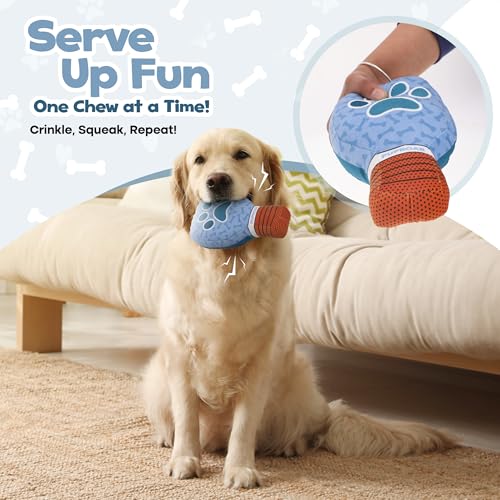 PUPROAR Pickleball Dog Toy, Funny Squeaky Plush Paddle, Cute Dog Gift for Pickleball Lovers - Image 2