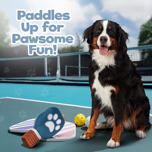 PUPROAR Pickleball Dog Toy, Funny Squeaky Plush Paddle, Cute Dog Gift for Pickleball Lovers - Image 5