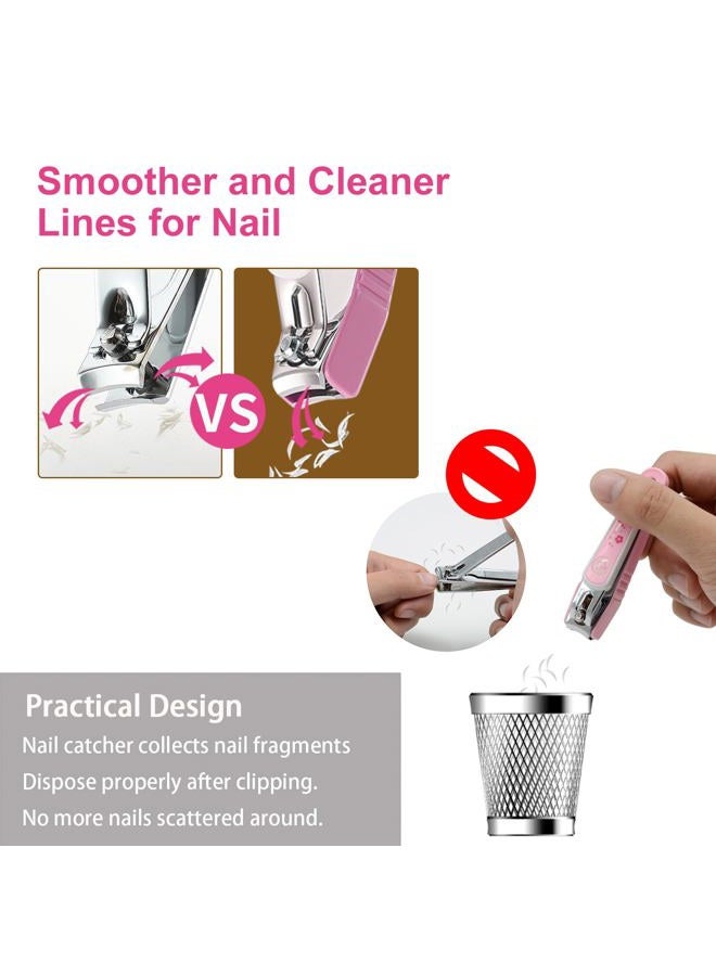 PAFASON Ultra Sharp Nail Clipper Set, 3 Pack Fingernail and Toenail Trimmer Cutter, Stainless Steel, Curved Blade, Sturdy, Nail Catcher, Nail Files for Men and Women - Image 5