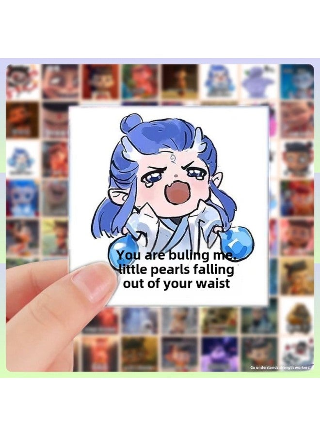 140 Pieces Of Stickers Around The Sea Of The Devil Boy Funny Explosions Which Ao C Expression Bag Stickers Diy Waterproof-Color:70 Pictures Without Repetition - Image 2