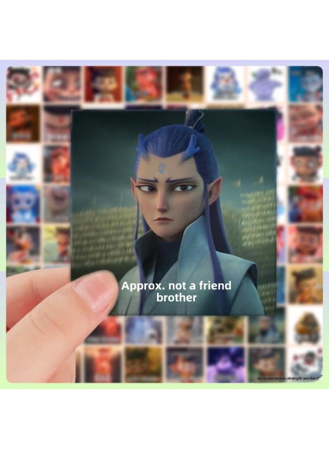 140 Pieces Of Stickers Around The Sea Of The Devil Boy Funny Explosions Which Ao C Expression Bag Stickers Diy Waterproof-Color:70 Pictures Without Repetition - Image 4