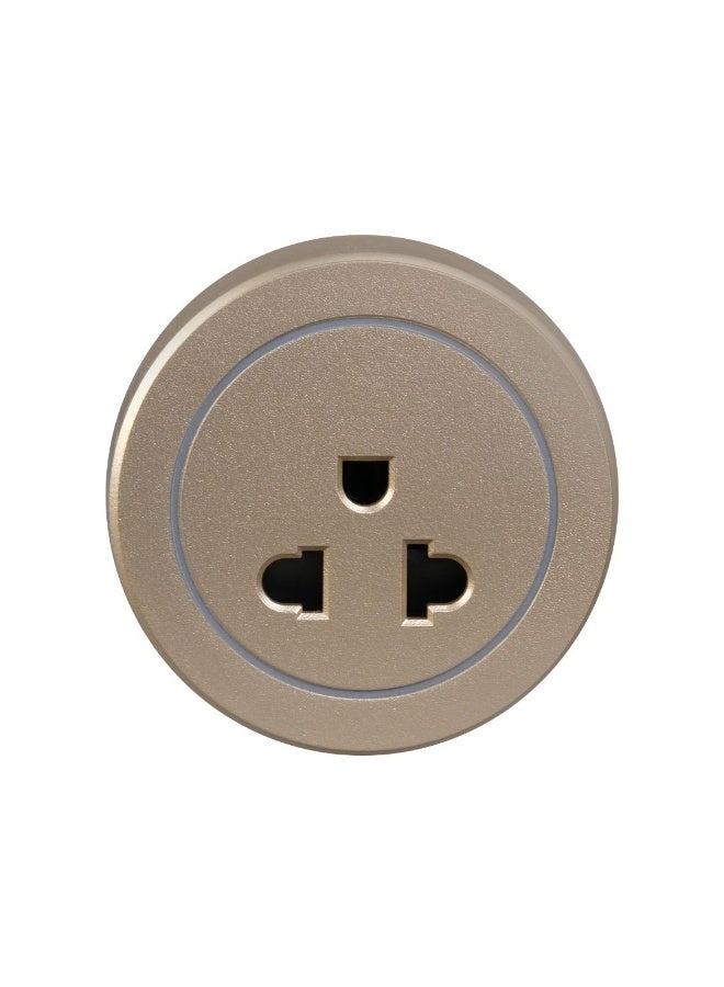 Sanshe sharm American magnetic strip power strip, champagne color, illuminated, 16 amps, handles up to 3600 watts, fits on a magnetic strip power strip, 10-year warranty - Image 2