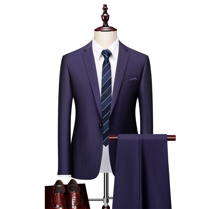 New Men'S Business Casual Suit Suit Korean Slim Wedding Suit Men'S Two-Piece - Image 3