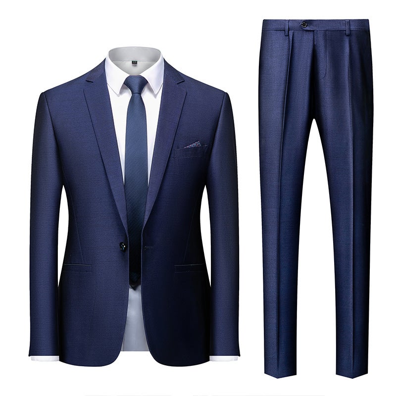 New Men'S Business Casual Suit Suit Korean Slim Wedding Suit Men'S Two-Piece - Image 1