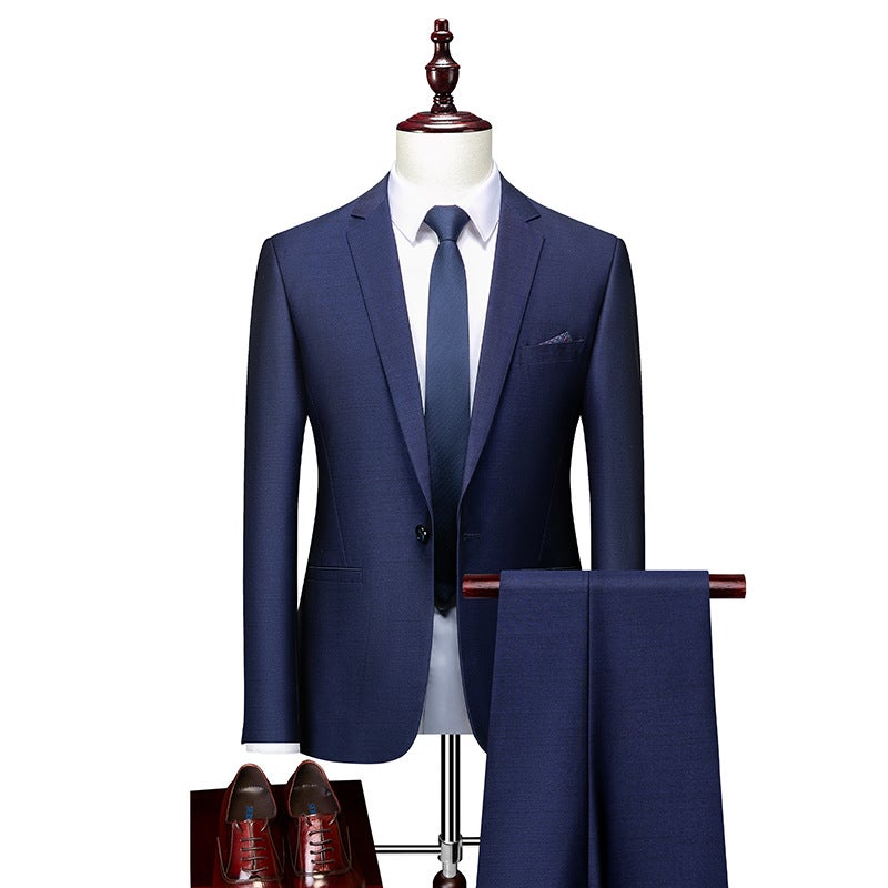 New Men'S Business Casual Suit Suit Korean Slim Wedding Suit Men'S Two-Piece - Image 2