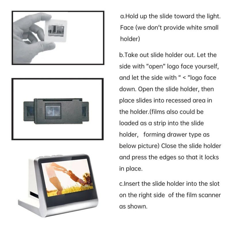 Film Scanner 5-Inch HD LCD Screen 14MP/22MP Resolution - Convert Multiple Film Types Portable Durable Photo Scanner for Photography Enthusiasts Home Office Use - Image 5