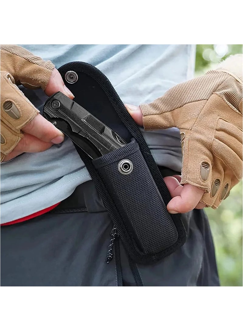 سكين جيب من الستانلس ستيل للرجال والنساء من اي وينر مع كماشة/مفكات براغي وفتاحة زجاجات أسود - Image 4