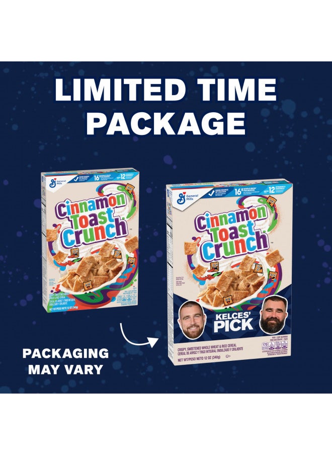 Cinnamon Toast Crunch Original Cinnamon Toast Crunch Breakfast Cereal, Crispy Cinnamon Cereal, 12 OZ Cereal Box  - Image 2